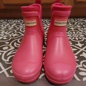 HUNTER FOR TARGET hot pink ankle booties